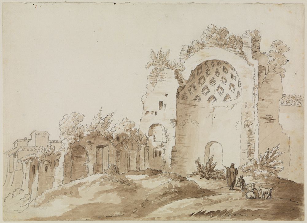 Friedrich Weinbrenner (1766) - Der Tempel der Venus und der Roma auf dem Forum Romanum in Rom