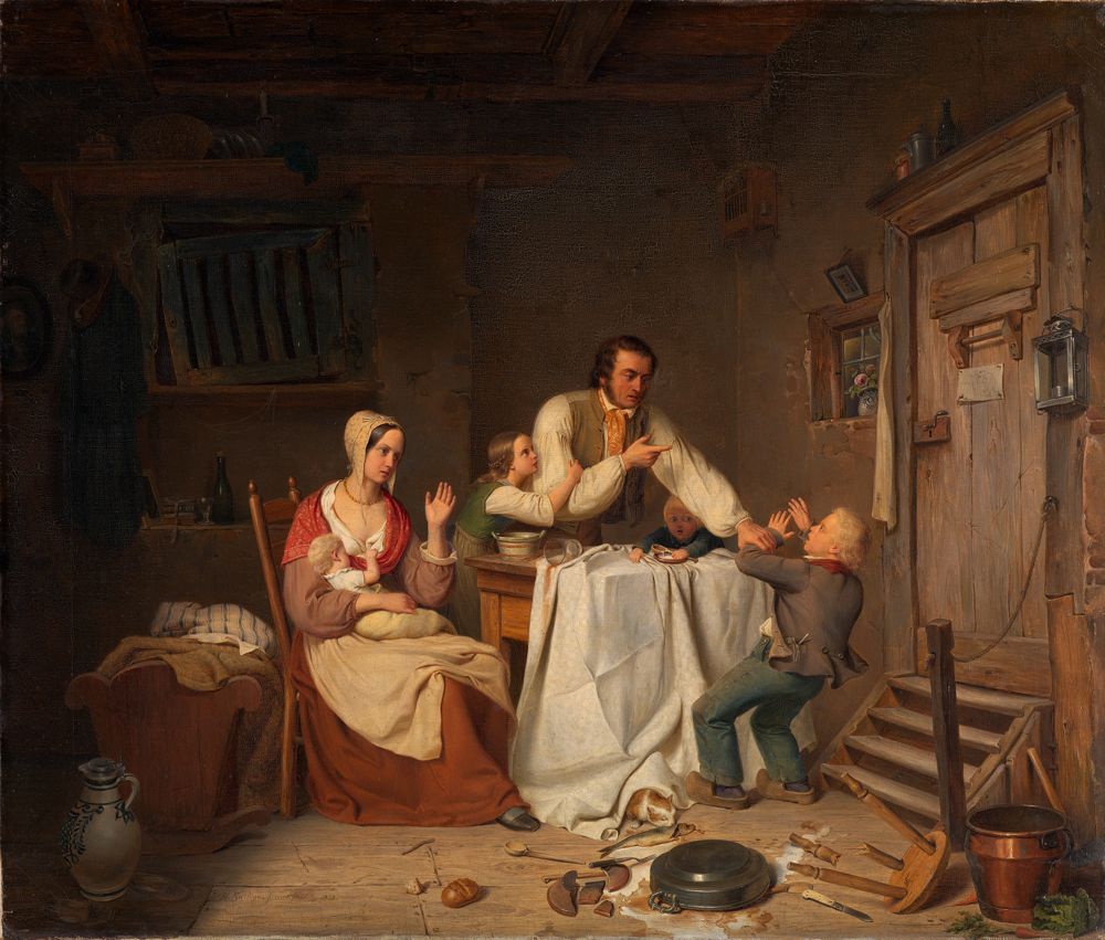 Heinrich Franz Gaudenz von Rustige - Unterbrochene Mahlzeit