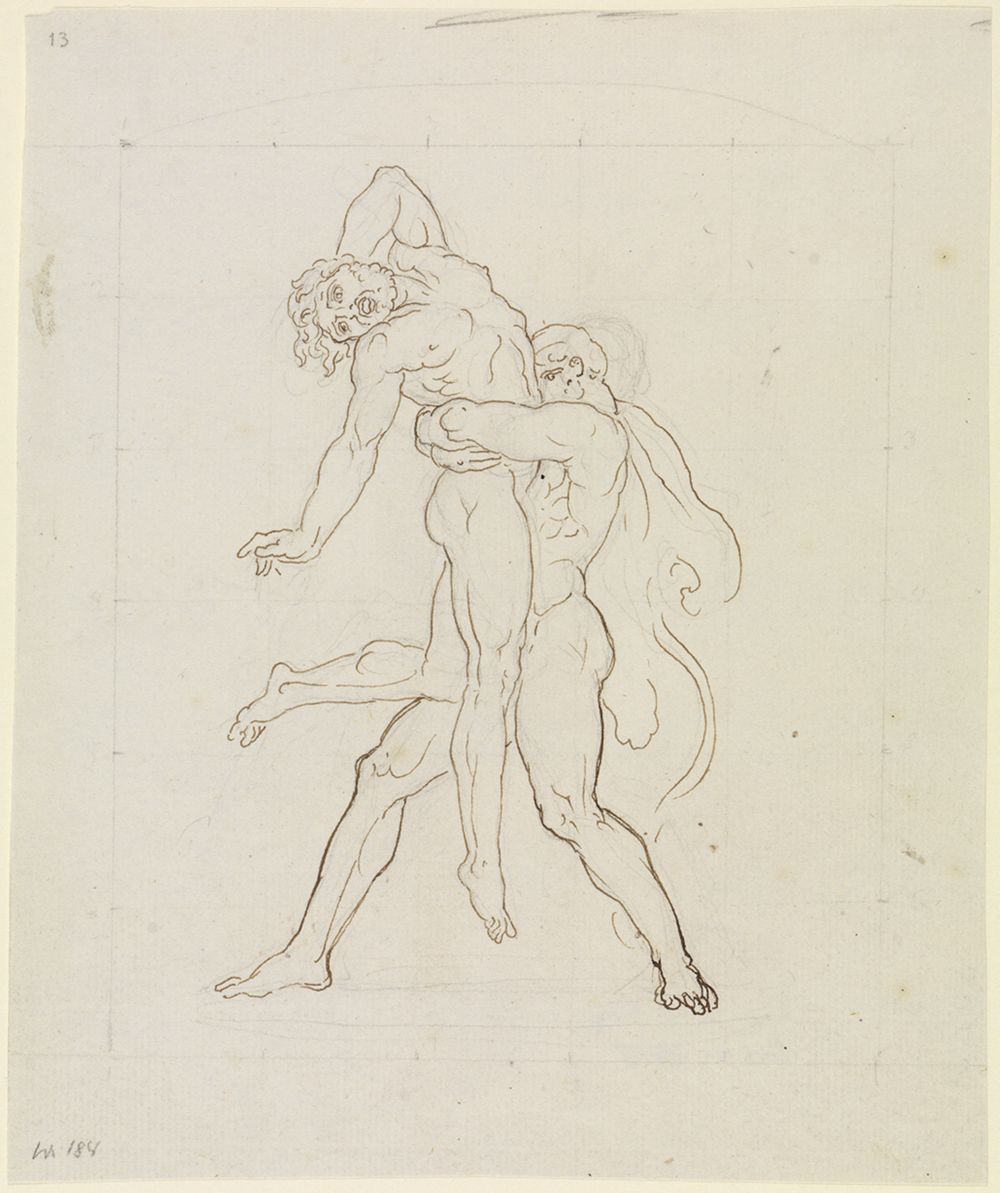 Moritz von Schwind - Herakles und Antaios