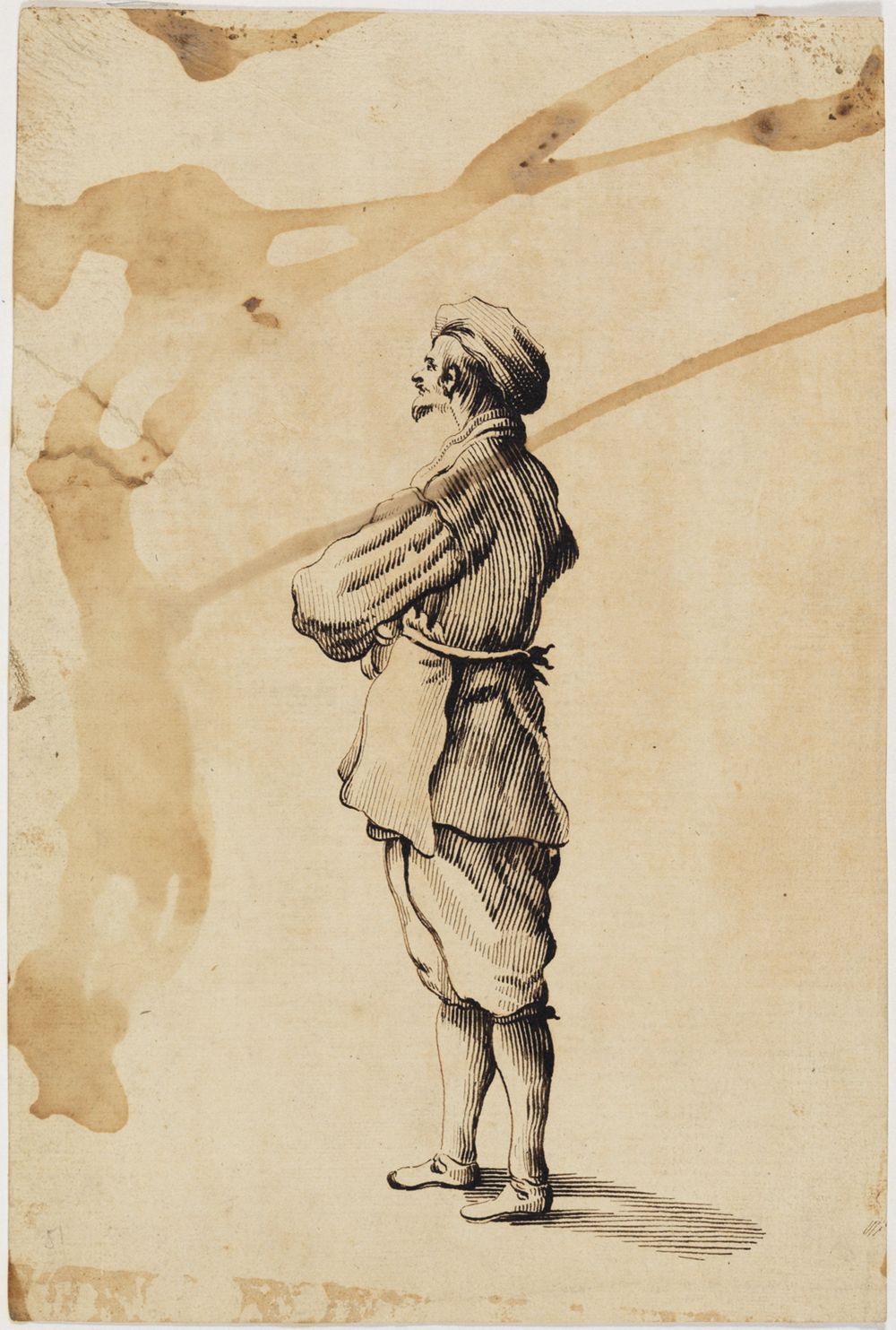 Anonym (17. Jh. F) - Stehender Mann mit Turban
