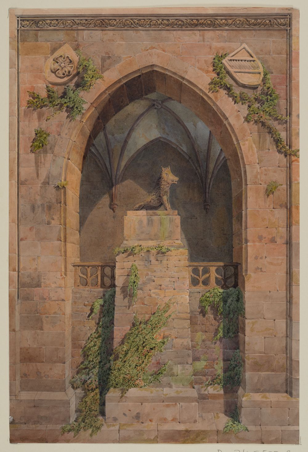 Carl Ludwig Frommel - Das Standbild des Ebers auf Schloss Eberstein
