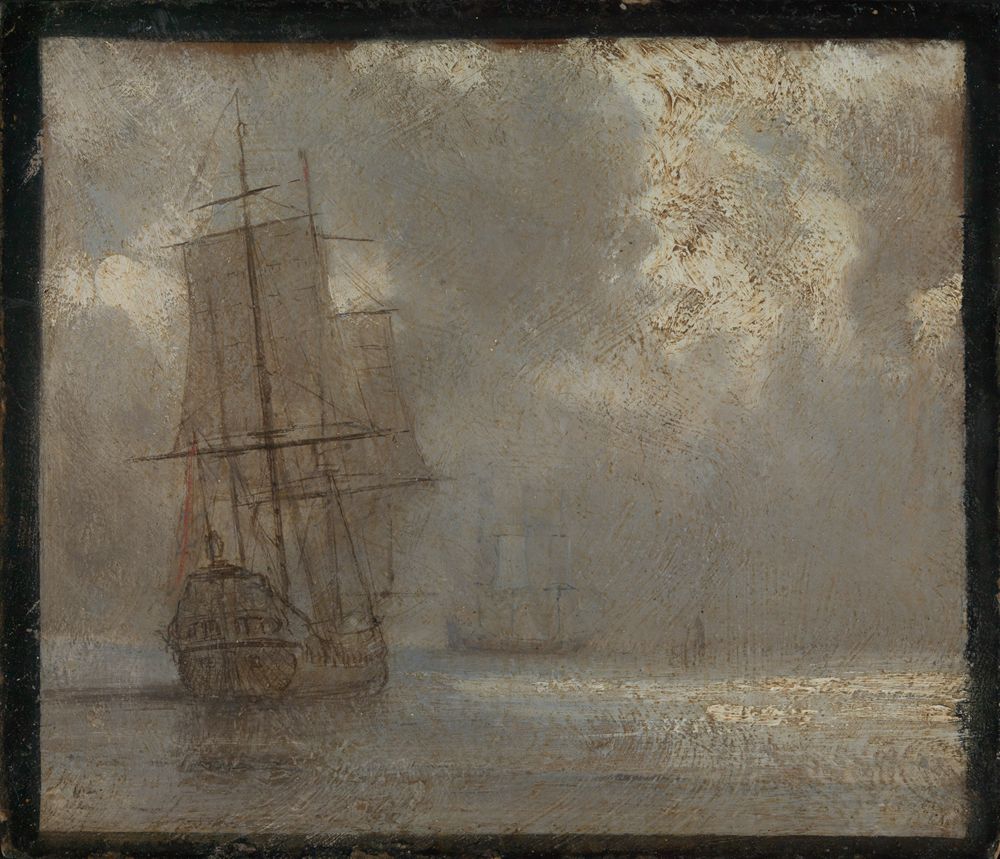 Ernst Sattler - Segelschiffe im Dunst