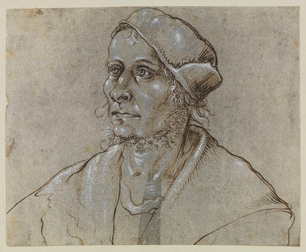 Hans Weiditz (1500) - Brustbild eines Mannes in Mantel und Kappe