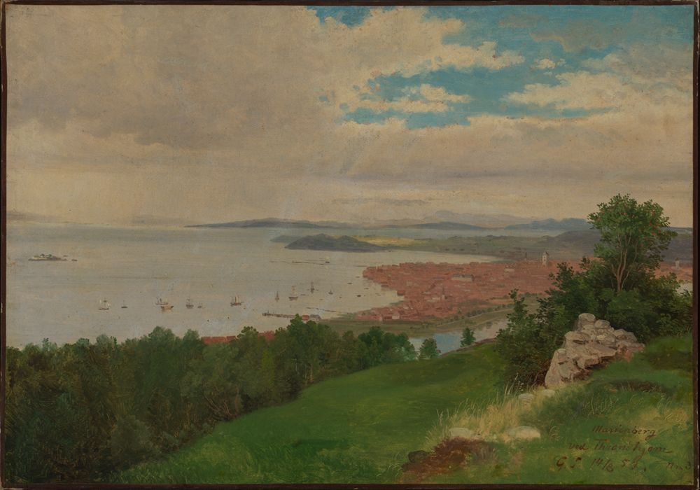 Georg Eduard Otto Saal - Blick auf Trondhjem