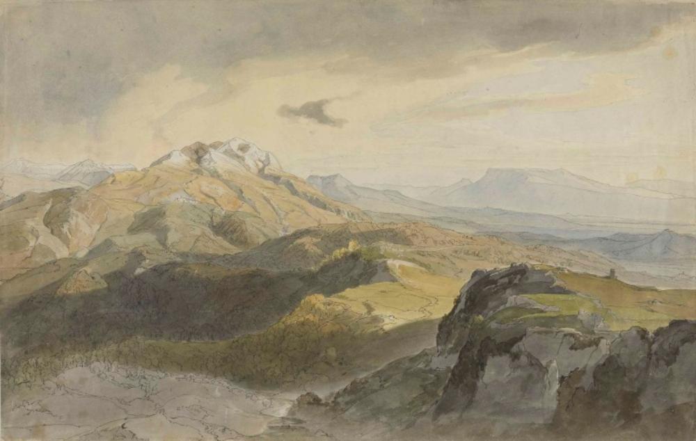 Carl Rottmann - Blick von Civitella auf den Monte Serone