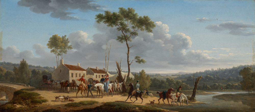 Jacques François Joseph Swebach - Am Rasthaus