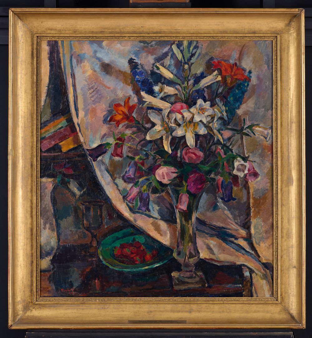 Edmund Conrad Ferdinand von Freyhold - Blumenstillleben mit Lilien