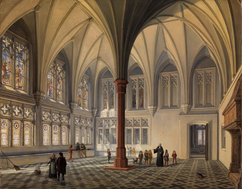 Domenico Quaglio - Der Sommerremter im Hochmeisterpalast der Marienburg