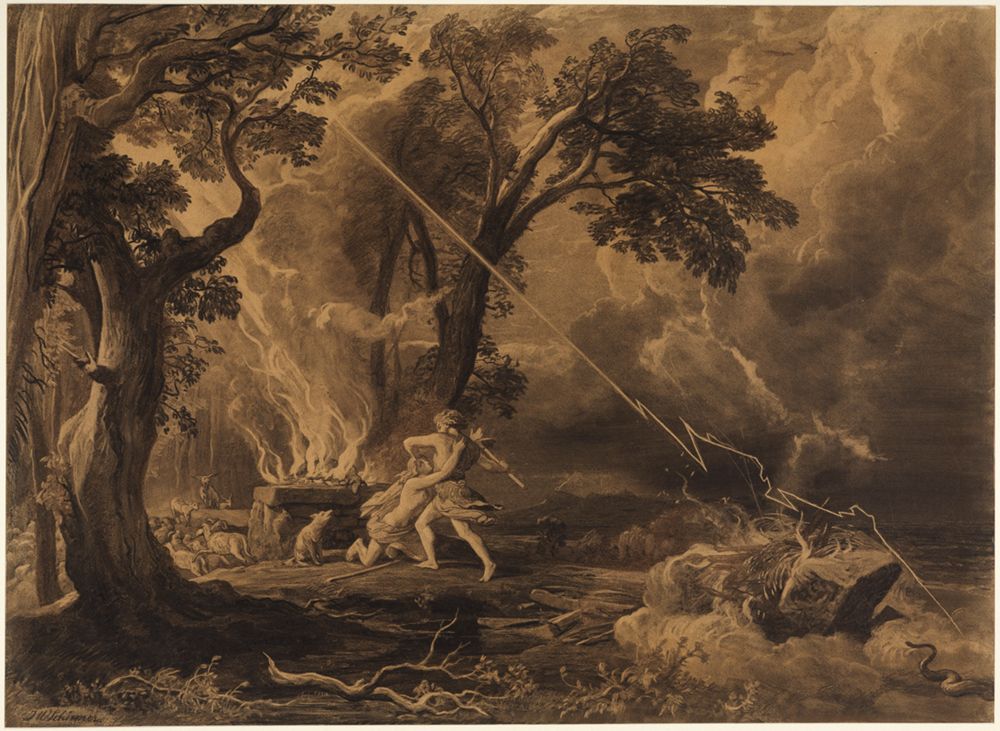 Johann Wilhelm Schirmer - Kain erschlägt Abel (1. Mose 4, 8)