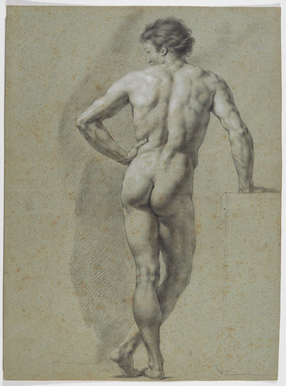 Anton Raphael Mengs - Stehender Rückenakt, den linken Arm eingestützt