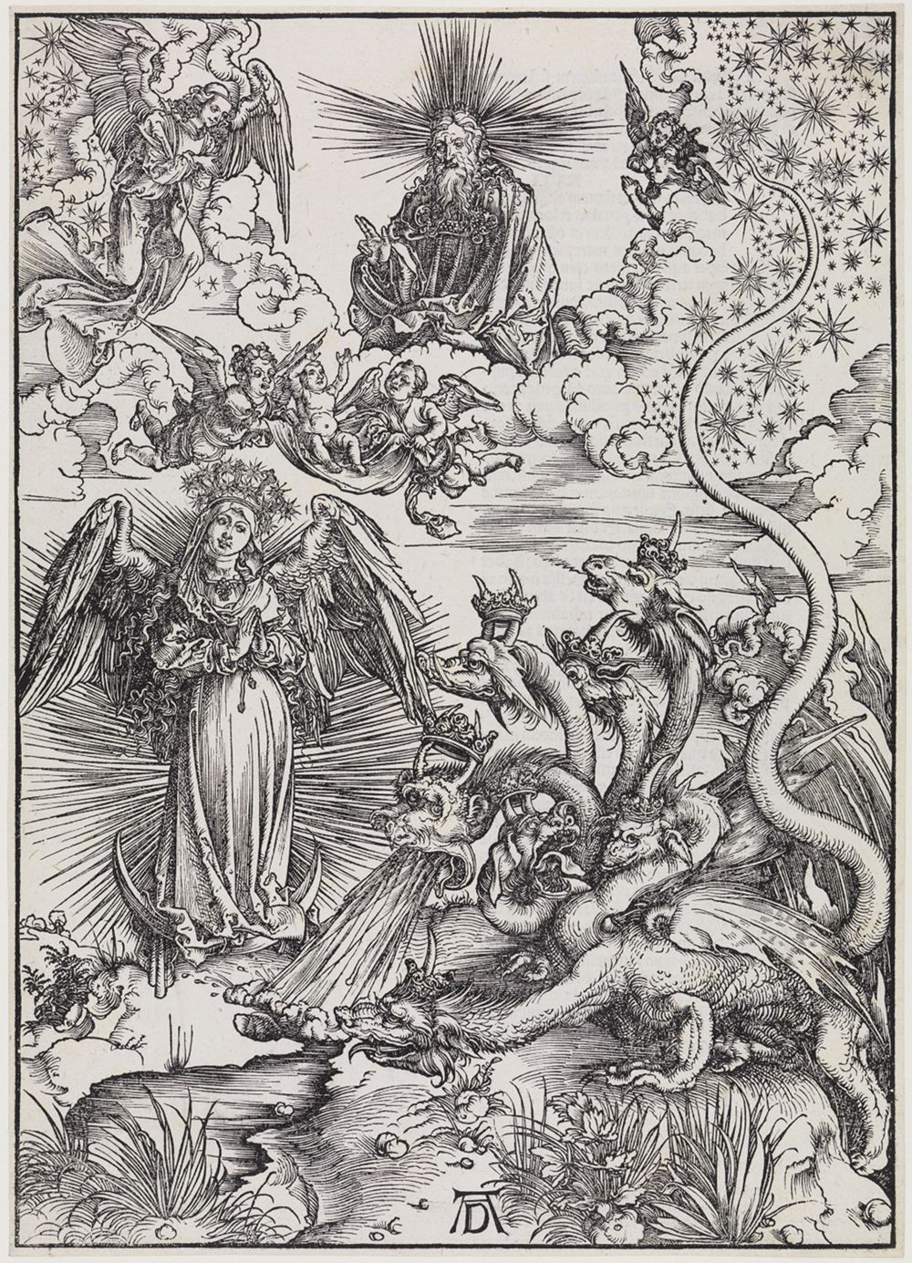 Albrecht Dürer - Das Sonnenweib und der siebenköpfige Drache