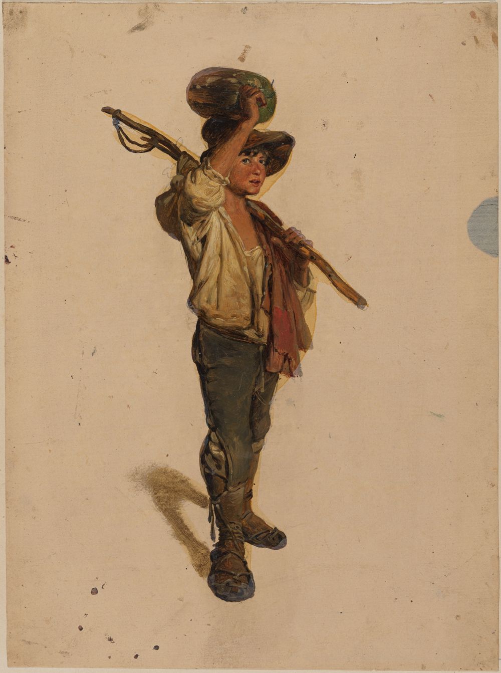 Johann Baptist Kirner - Italienischer Hirtenjunge, einen Kürbis auf dem Kopf haltend