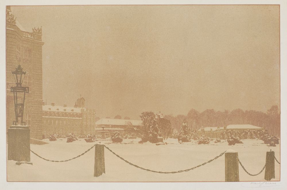 Karl Biese - Karlsruher Schlossplatz im Schnee