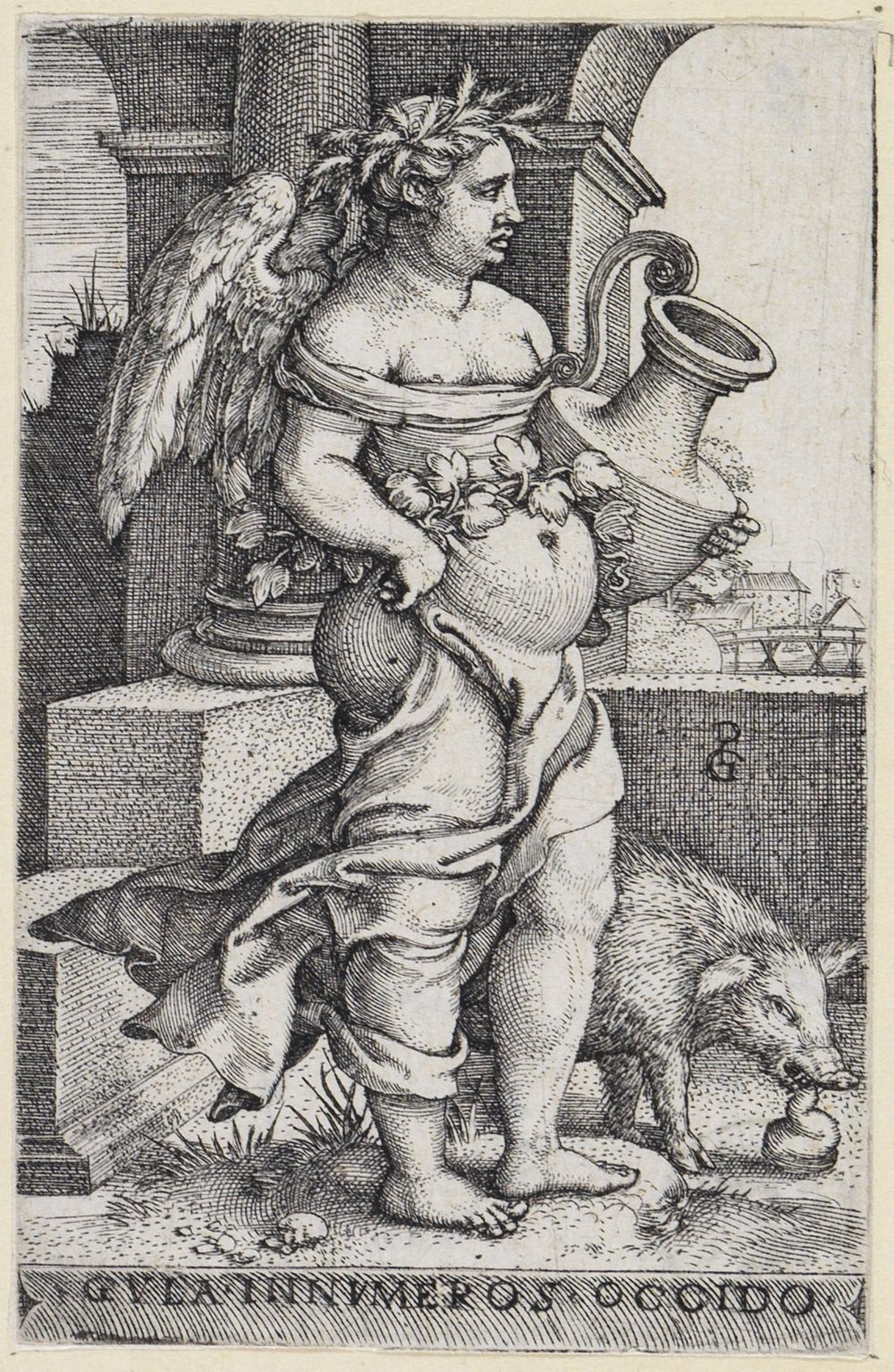 Georg Pencz - Die Gefrässigkeit (Die sieben Todsünden)