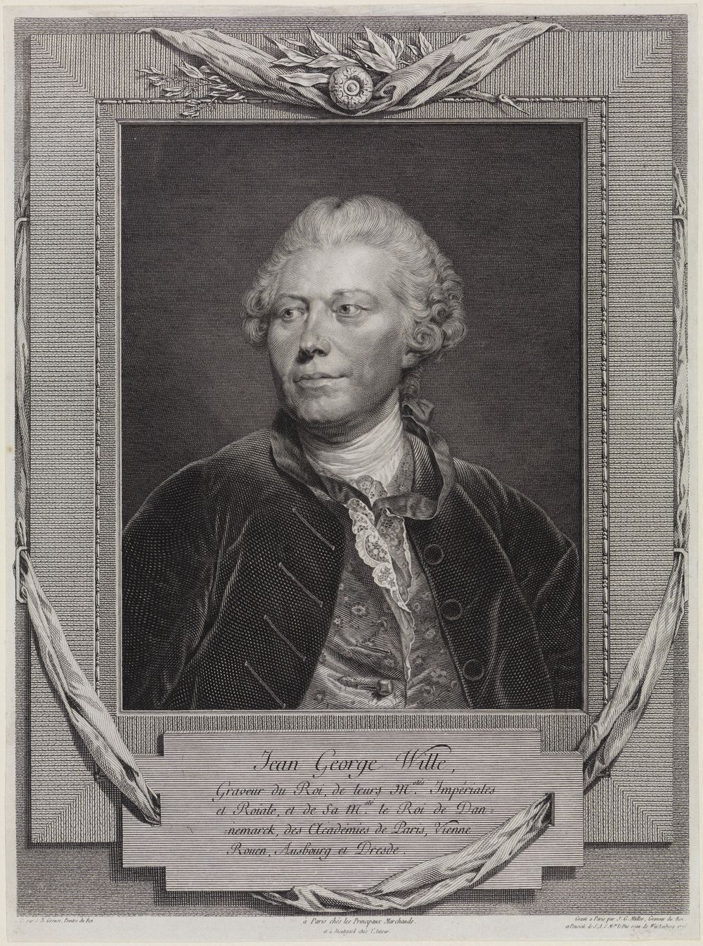 Johann Gotthard Müller - Bildnis des Johann Georg Wille, königlicher Kupferstecher in Paris