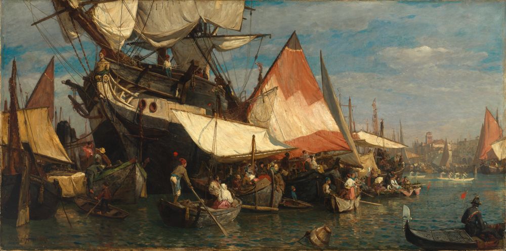 Gustav Schönleber - Regatta in Venedig