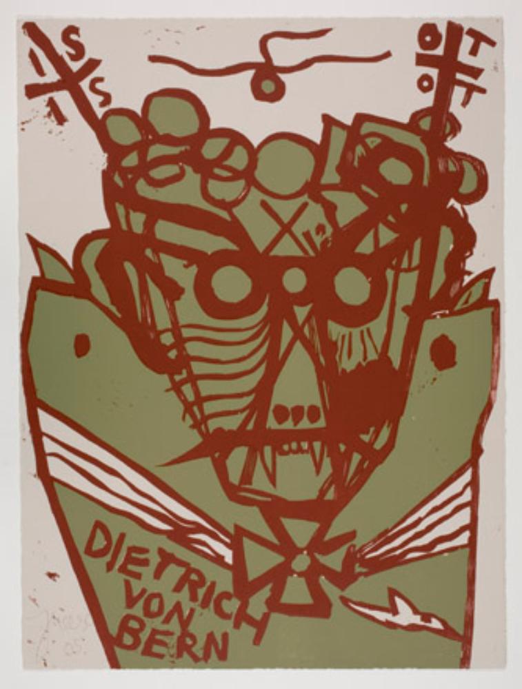 Jonathan Meese - Dietrich von Bern im Mosaikbluthautrüstzeug...