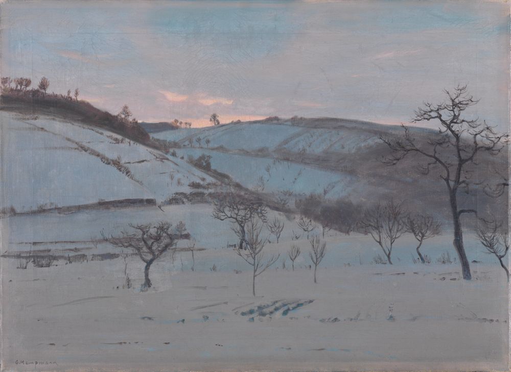 Gustav Kampmann - Wintermorgen bei Grötzingen
