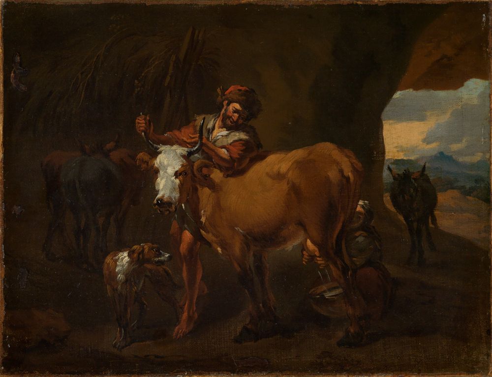Nicolaes Berchem - Die Kuhmelkerin