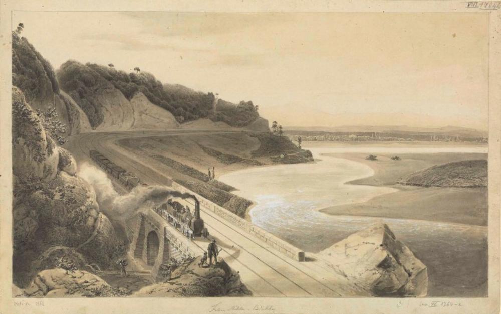 Friedrich Kaiser - Felsen Mühle-Brücke beim Isteiner Klotz