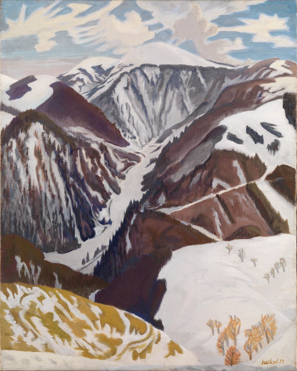 Erich Heckel - Gebirge im Schnee