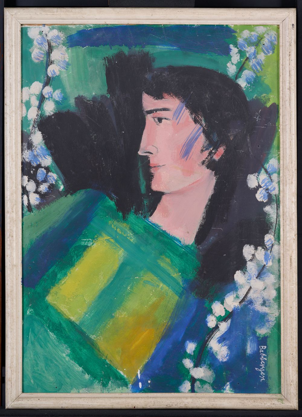 August Babberger - Frauenkopf in Blüten