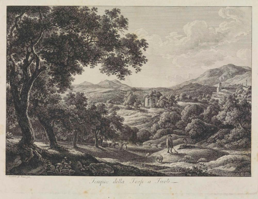 Johann Christian Reinhart - Tempio della Tosse a Tivoli