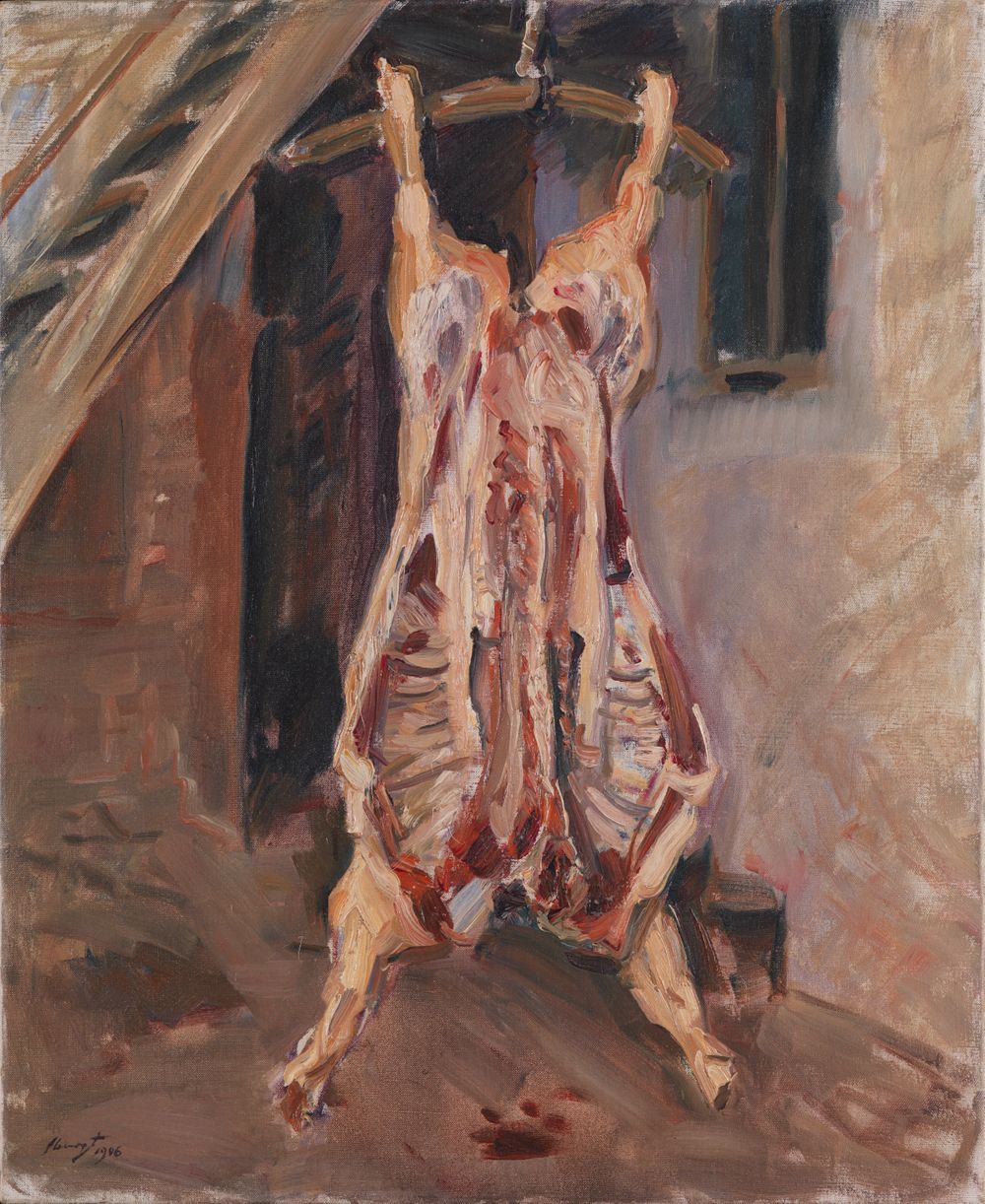 Max Slevogt - Geschlachtetes Schwein
