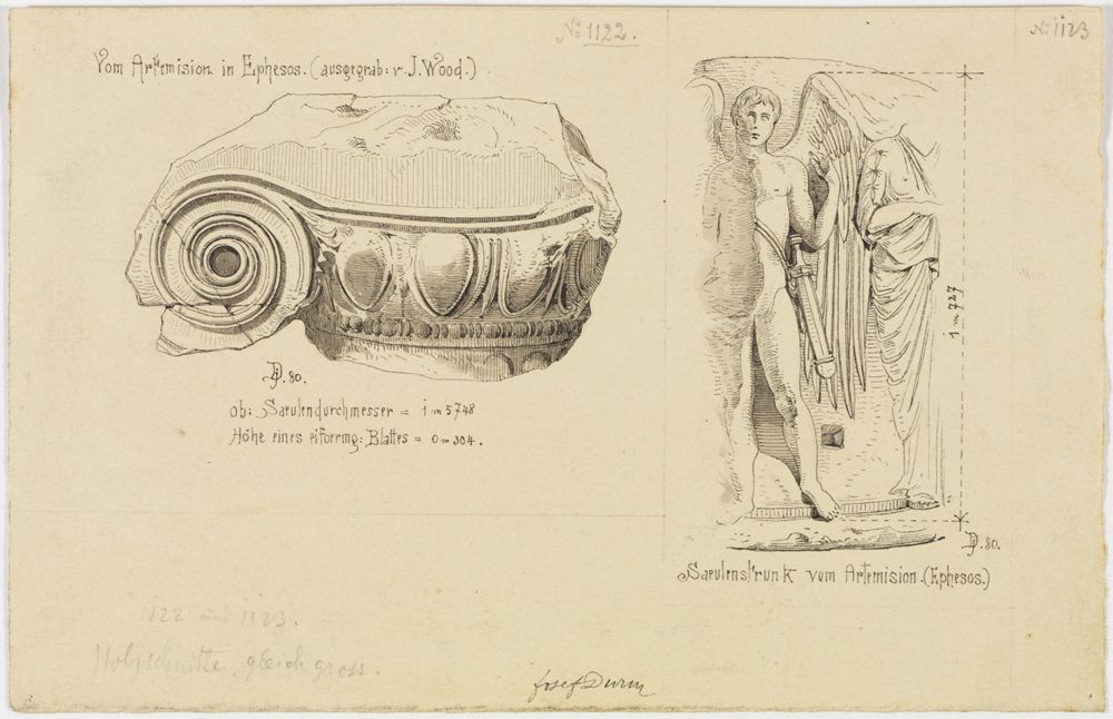 Josef Wilhelm Durm - Kapitell- und Säulenstrunk vom Artemision, Ephesos