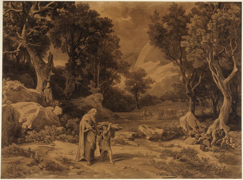 Johann Wilhelm Schirmer - Der Gang zum Opfer (1. Mose 22, 6)