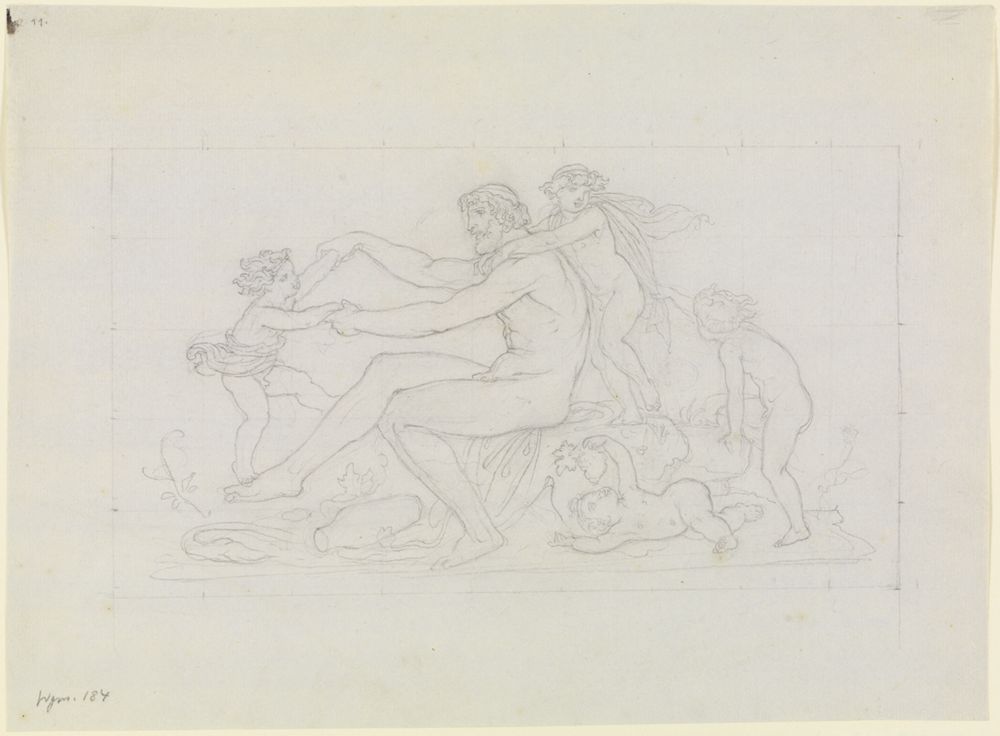 Moritz von Schwind - Herakles, mit seinen Kindern scherzend