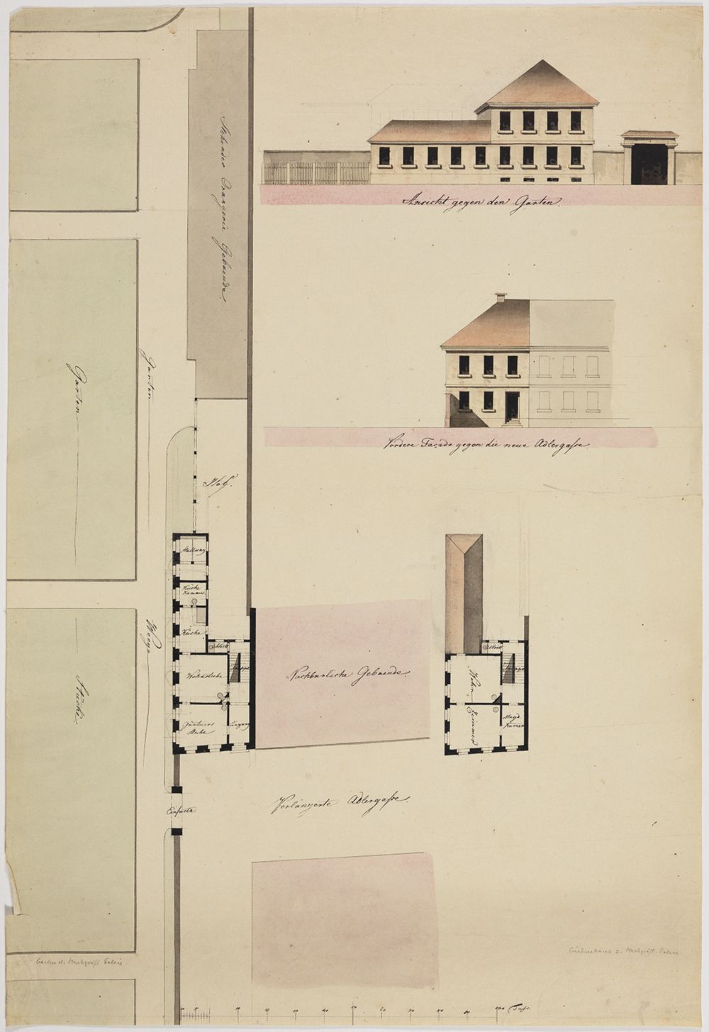 Friedrich Weinbrenner (Nachfolge) - Gärtnerhaus im Markgräflichen Palais, Karlsruhe