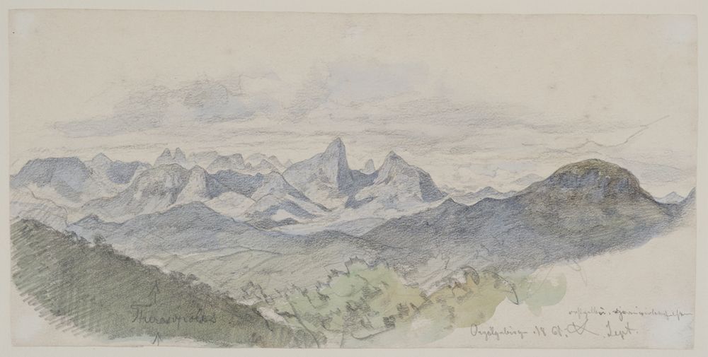 Ferdinand Keller - Blick auf das Orgelgebirge