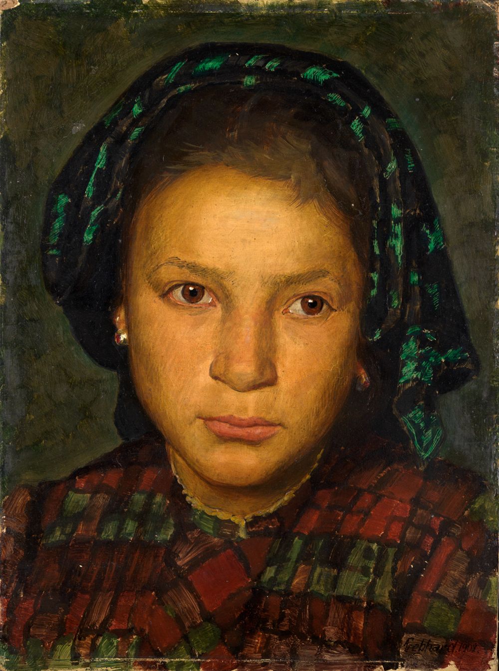 August Gebhard - Italienisches Mädchen