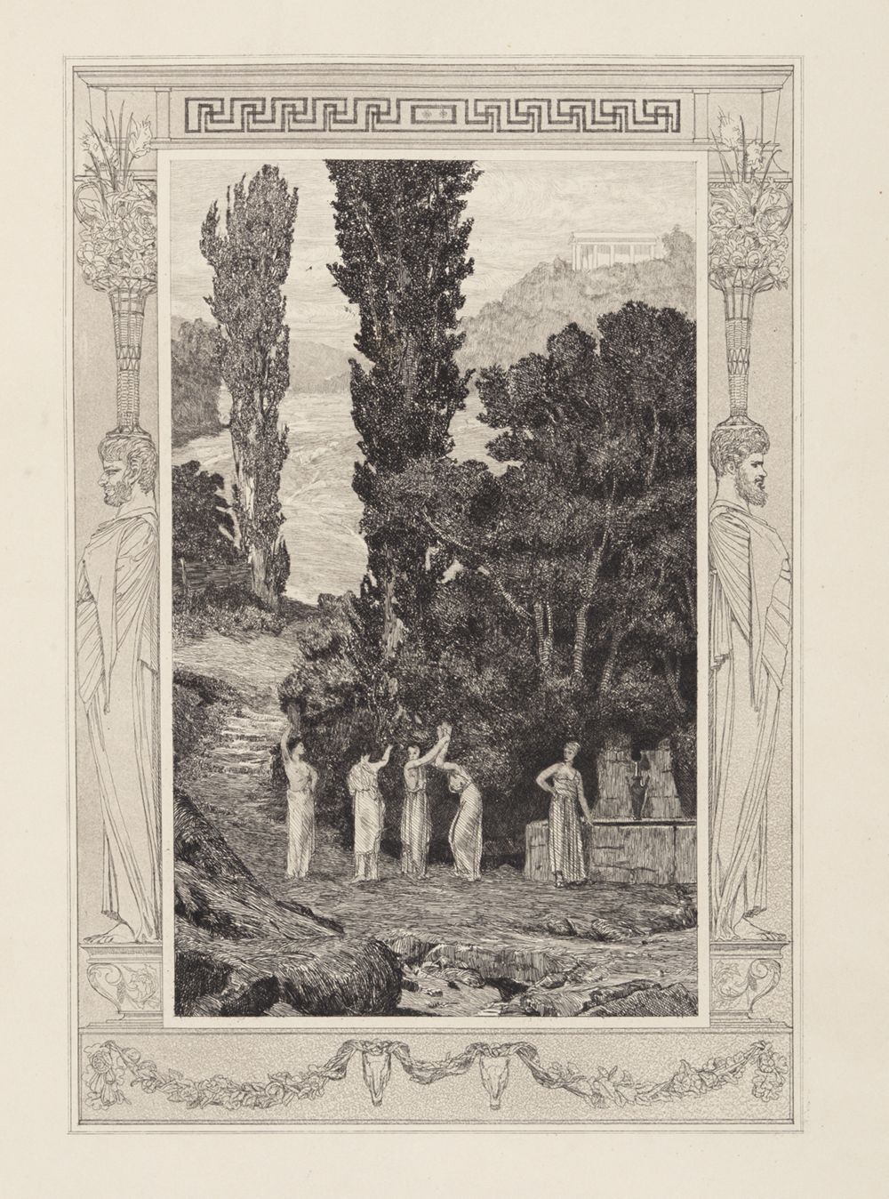 Max Klinger - Psyche wandernd (Amor und Psyche, Opus V, Blatt 28)