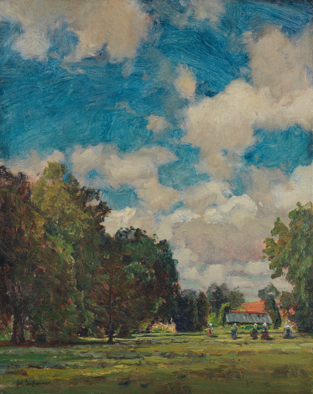 Carl Langhammer (1868) - Heuen im Sommer