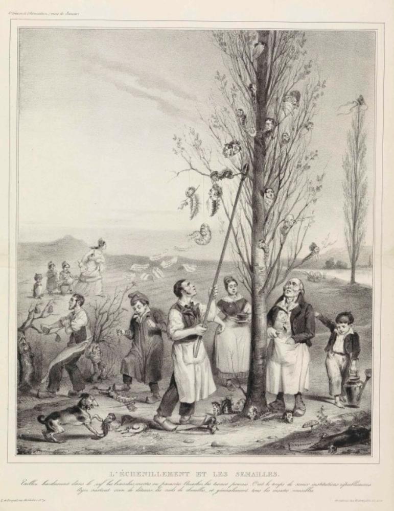 J. J. Grandville - Lechenillement et les semailles