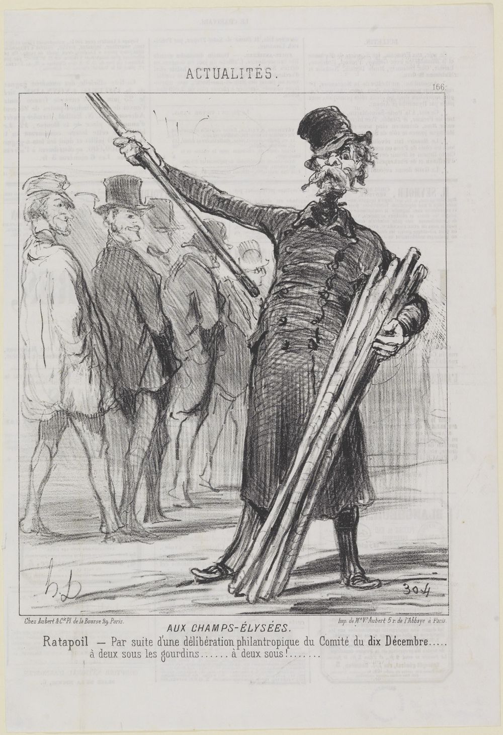 Honoré Daumier - Ratapoil. Auf den Champs Elysées