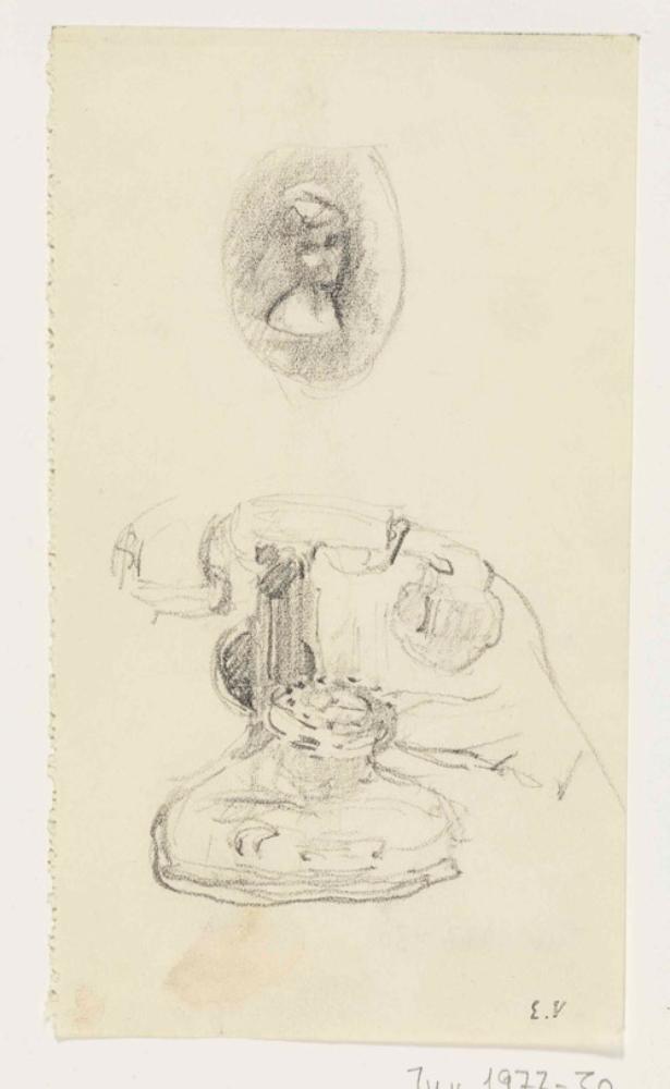 Édouard Vuillard - Ovalbild, Telephonapparat
