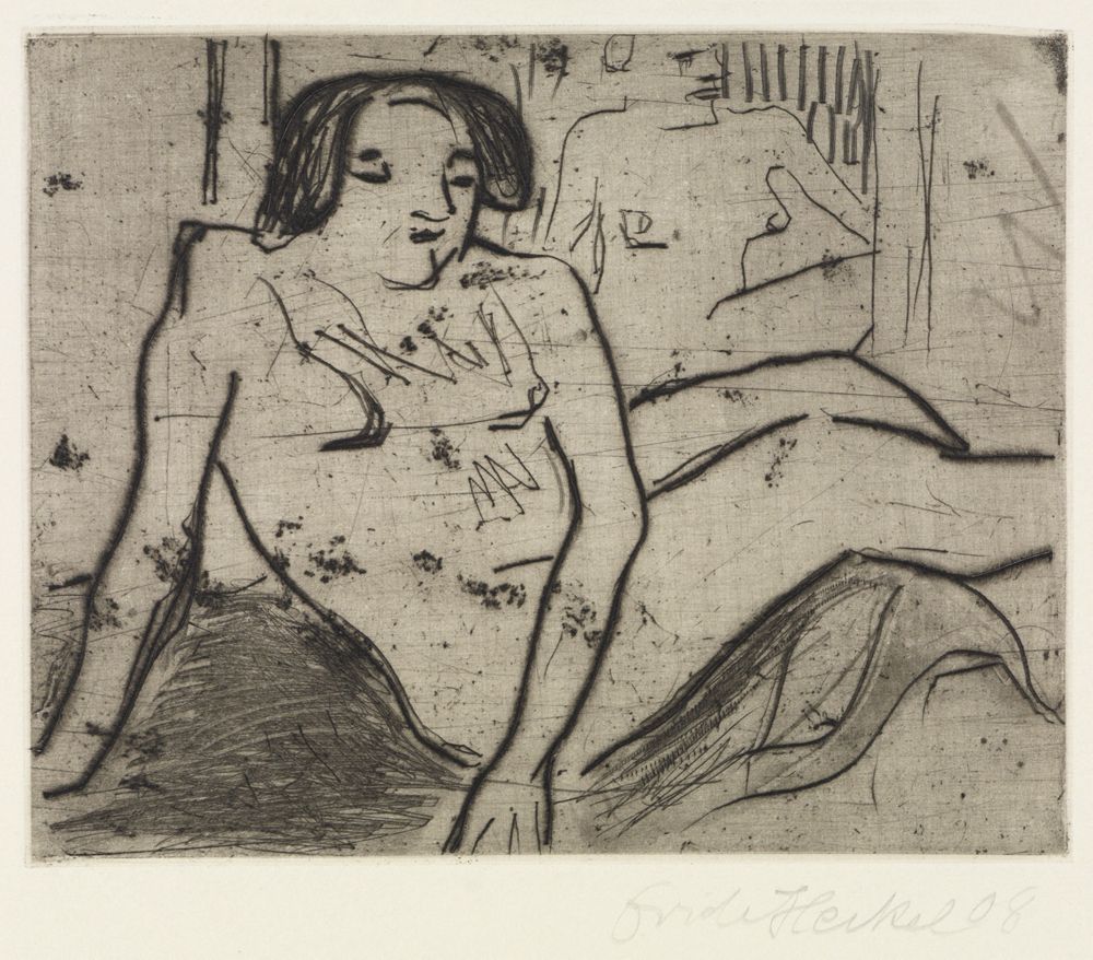 Erich Heckel - Mädchenakt