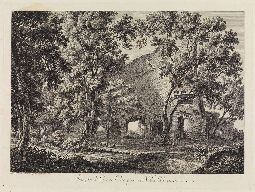 Albert Christoph Dies - Tivoli: die Villa des Hadrian, Tempel des olympischen Zeus