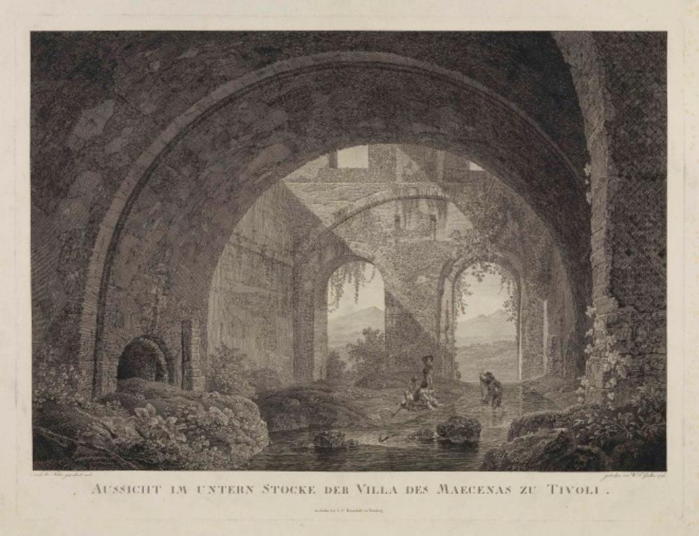 Friedrich Wilhelm Gmelin - Tivoli, Villa des Maecenas (unterer Stock)