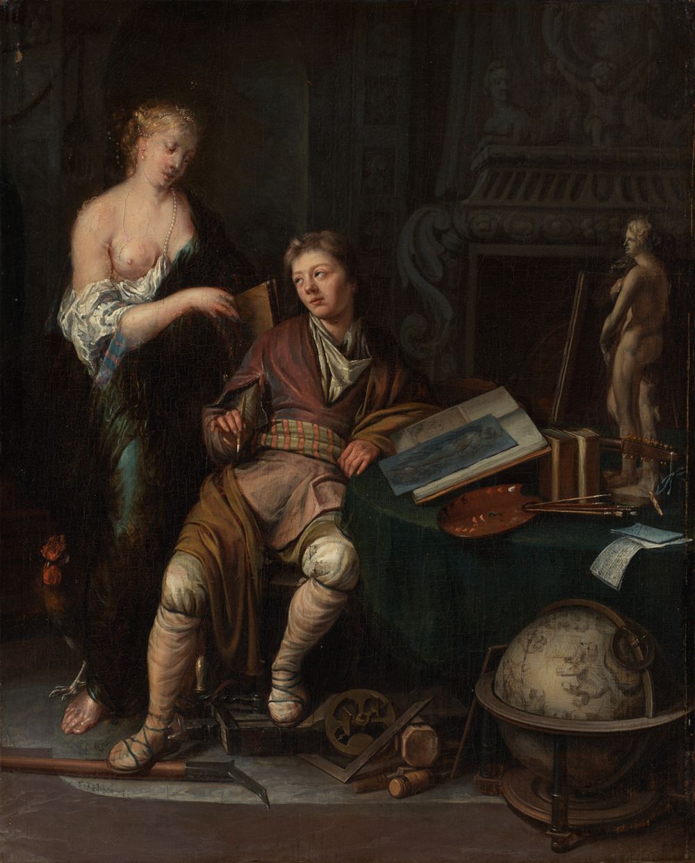 Theodor van Pee(?) - Der Künstler und seine Muse