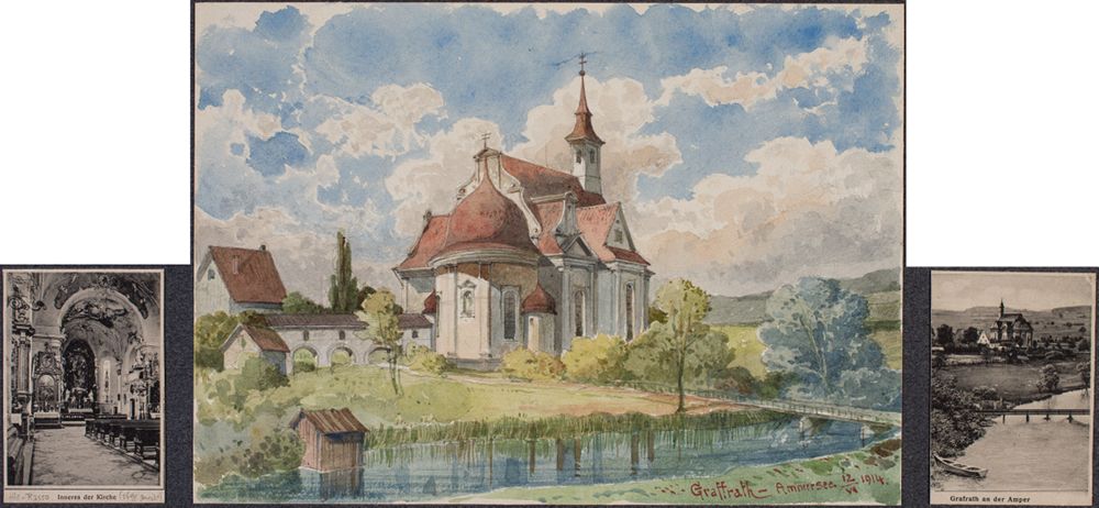 Josef Wilhelm Durm - Die Wallfahrtskirche in Grafrath an der Amper (Kirchen und Landschaften aus Bayern)