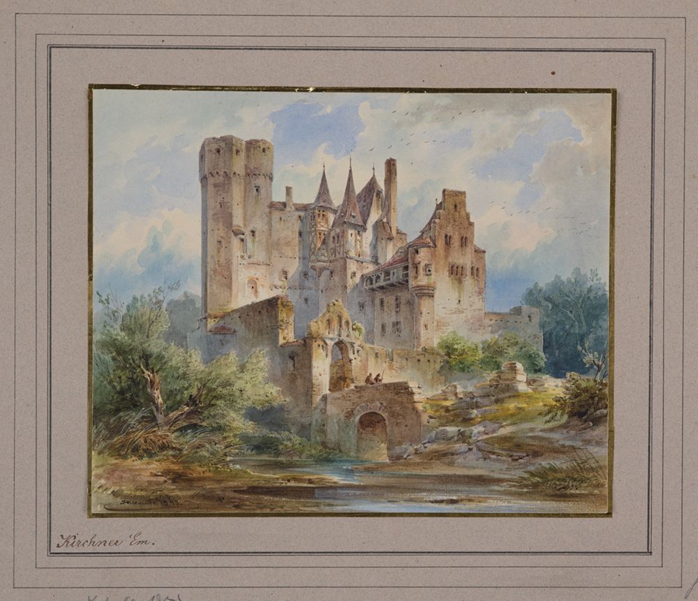 Albert Emil Kirchner - Ansicht einer Burg