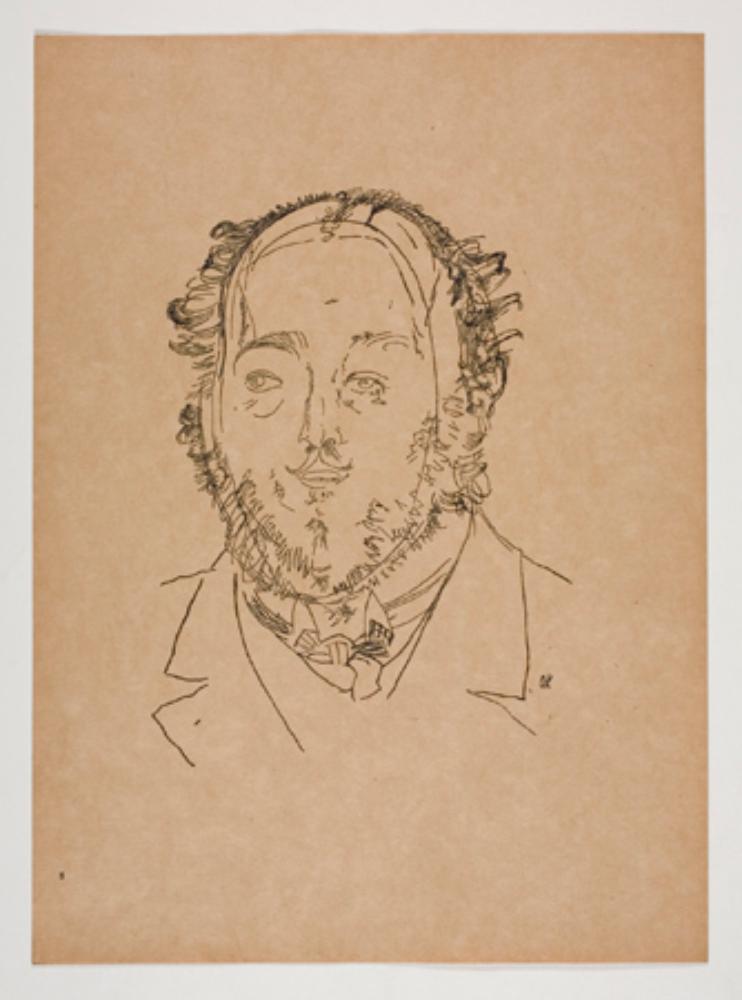 Oskar Kokoschka - Alfred Kerr (Menschenköpfe, Blatt 5)