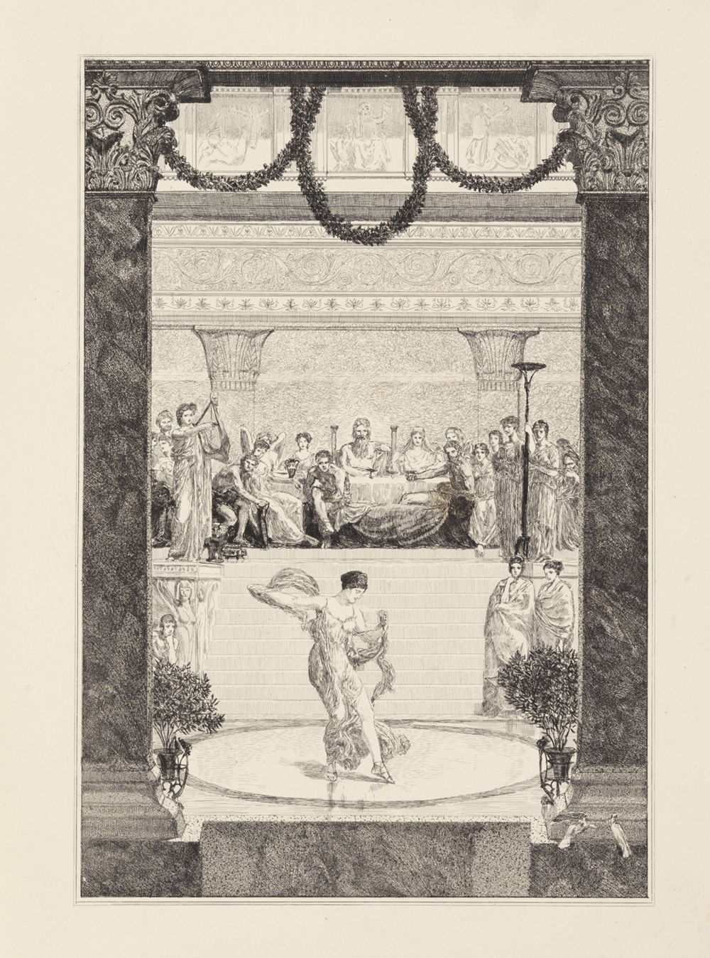 Max Klinger - Hochzeitsfest Amors und Psyche[s] (Amor und Psyche, Opus V, Blatt 44)