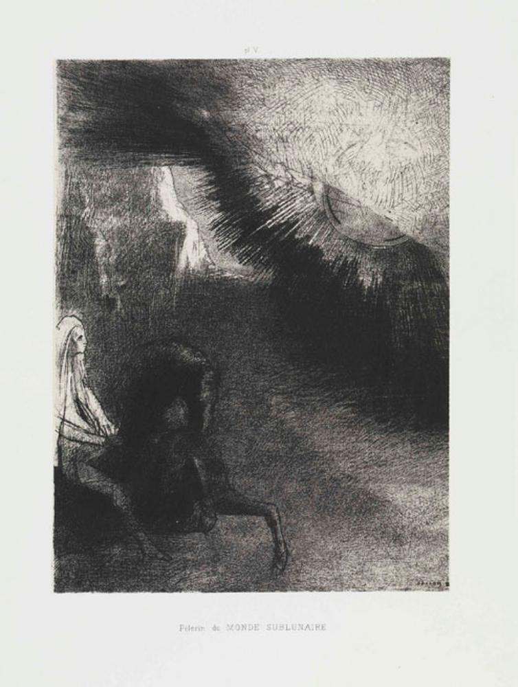 Odilon Redon - Pèlerin du monde sublunaire ..., pl. 5