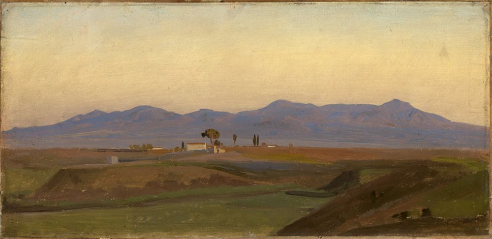 Johann Wilhelm Schirmer - Blick aus der römischen Campagna auf die Sabinerberge