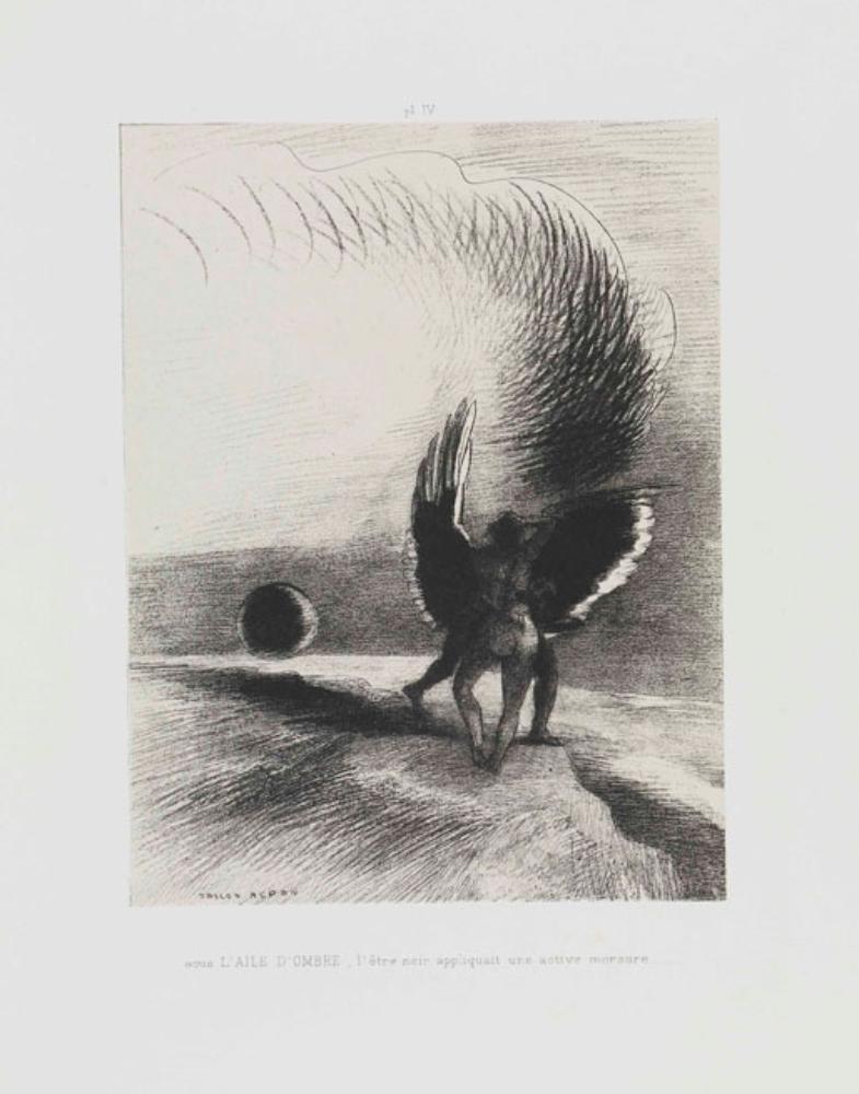 Odilon Redon - Sous l´aile l´ombre ..., pl. 4